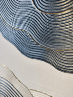texture effet métallique artiste française tableau unique et sur mesure