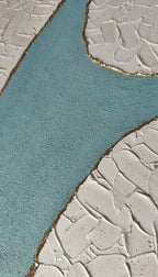 DÉTAIL TEXTURE ET RELIEF TABLEAU ARTISANAL LOEV DECO