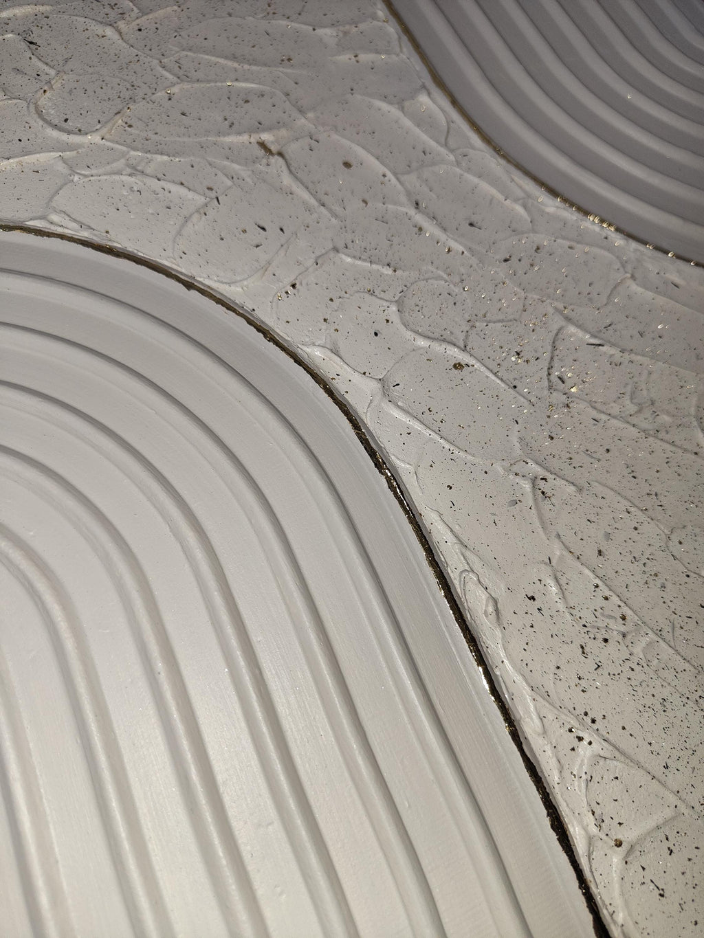 Décoration murale texturée beige doré relief 30x40cm encadré premium