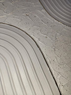 Décoration murale texturée beige doré relief 30x40cm encadré premium