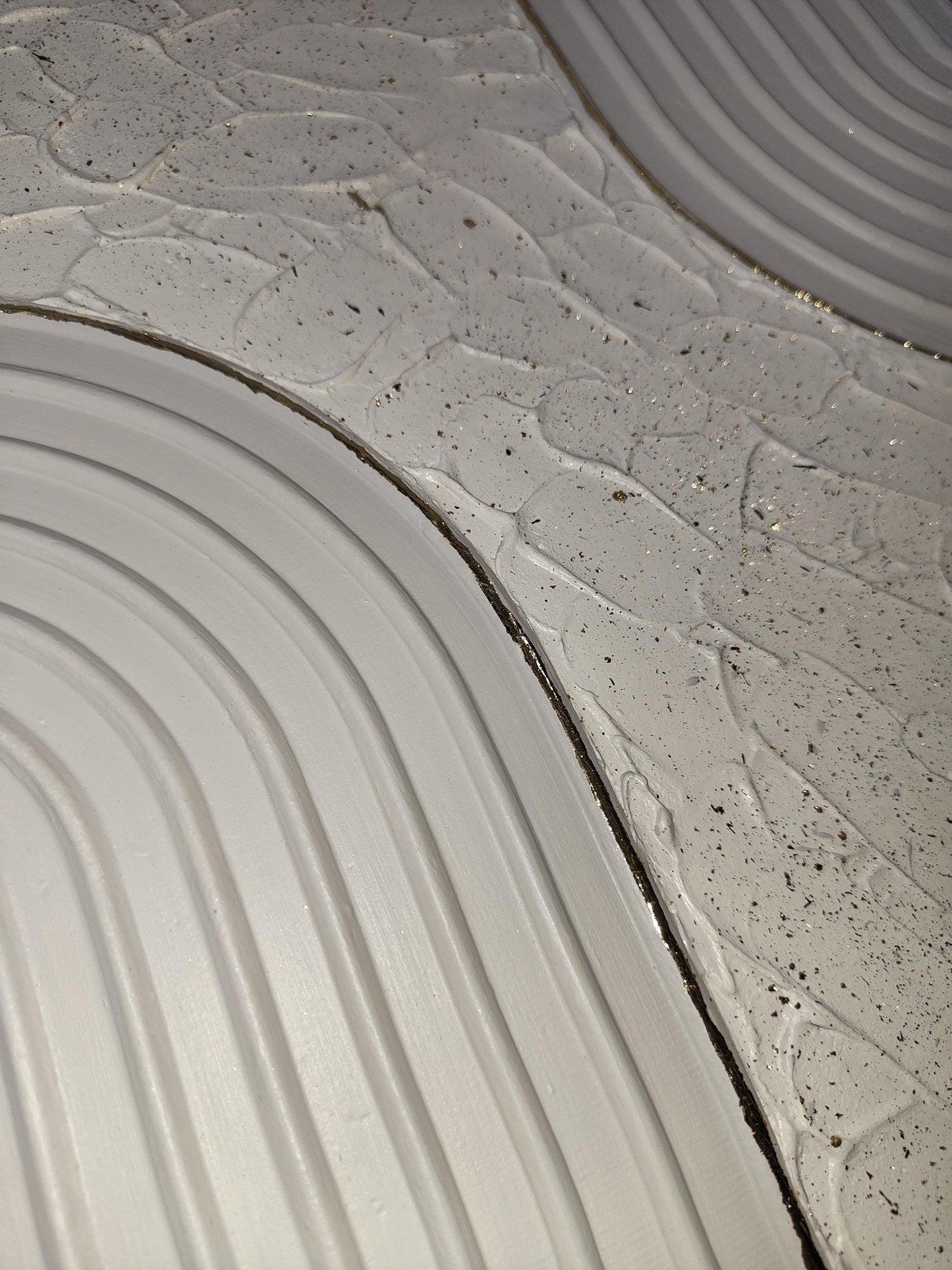 Décoration murale texturée beige doré relief 30x40cm encadré premium