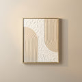Tableau relief arches beige blanc texture organique 24x30cm art mural encadré premium