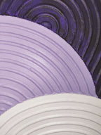 Tableau texturé violet blanc arches relief 30x40 cm - Décoration intérieure moderne cadre inclus - Art mural élégant sur mesure
