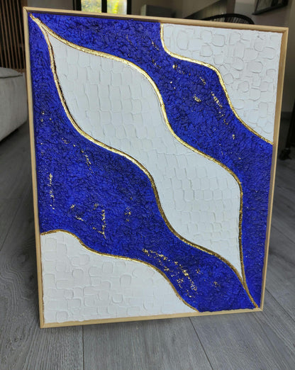 ART DESIGN ORIGINAL RELIEF TEXTURE LOEV DECO 40*50 CM ENCADREMENT SUR MESURE