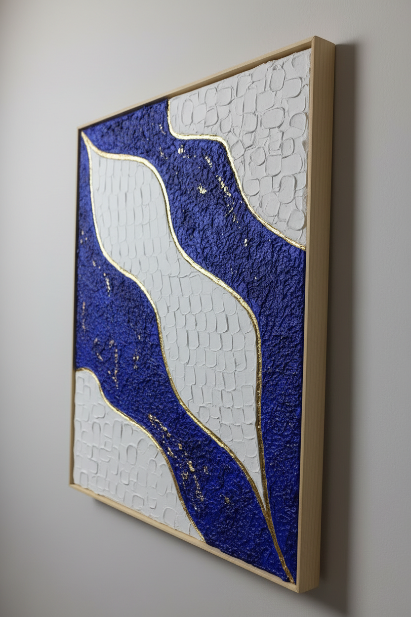 Tableau en relief, design sur mesure - Art texturé LOEV DECO, atelier français