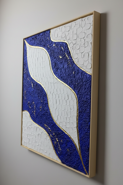 Tableau en relief, design sur mesure - Art texturé LOEV DECO, atelier français