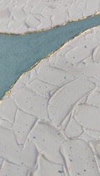 détail texture et relief tableau artisanal pour decoration murale 