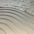 Tableau relief beige doré texture organique 30x40cm art mural encadré