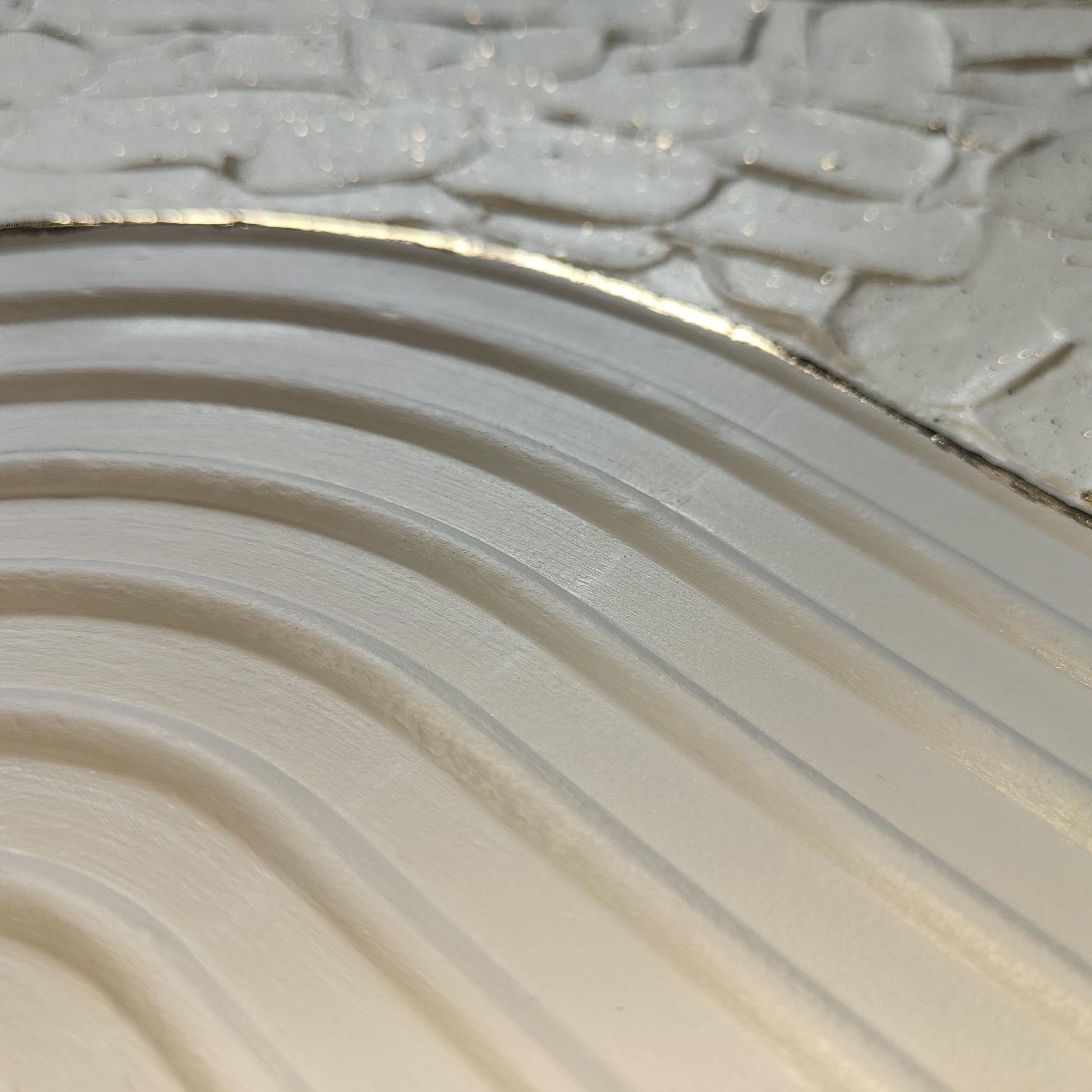 Tableau relief beige doré texture organique 30x40cm art mural encadré