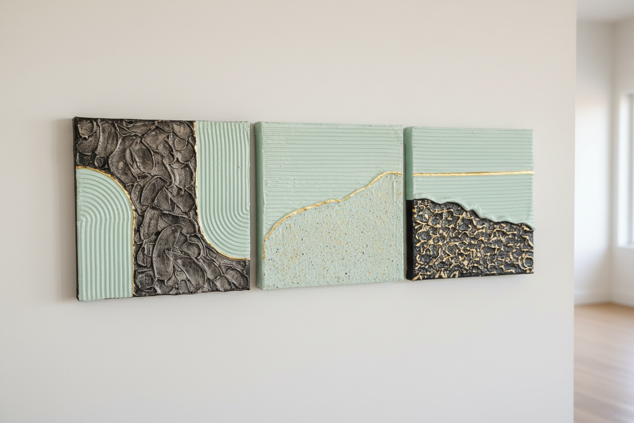 Collection 3 toiles mur blanc
