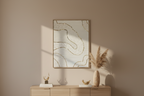Tableau décoratif blanc or relief texture artisanale 30x40cm cadre bois LOEV DECO