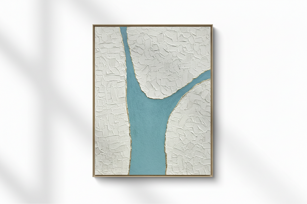 tableau en relief moderne et abstrait art texturé en pièce unique 40*50