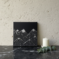 Mini toile déco en relief- Montagne texturé 20*20 cm