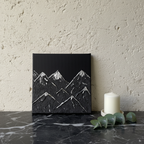 Mini toile déco en relief- Montagne texturé 20*20 cm