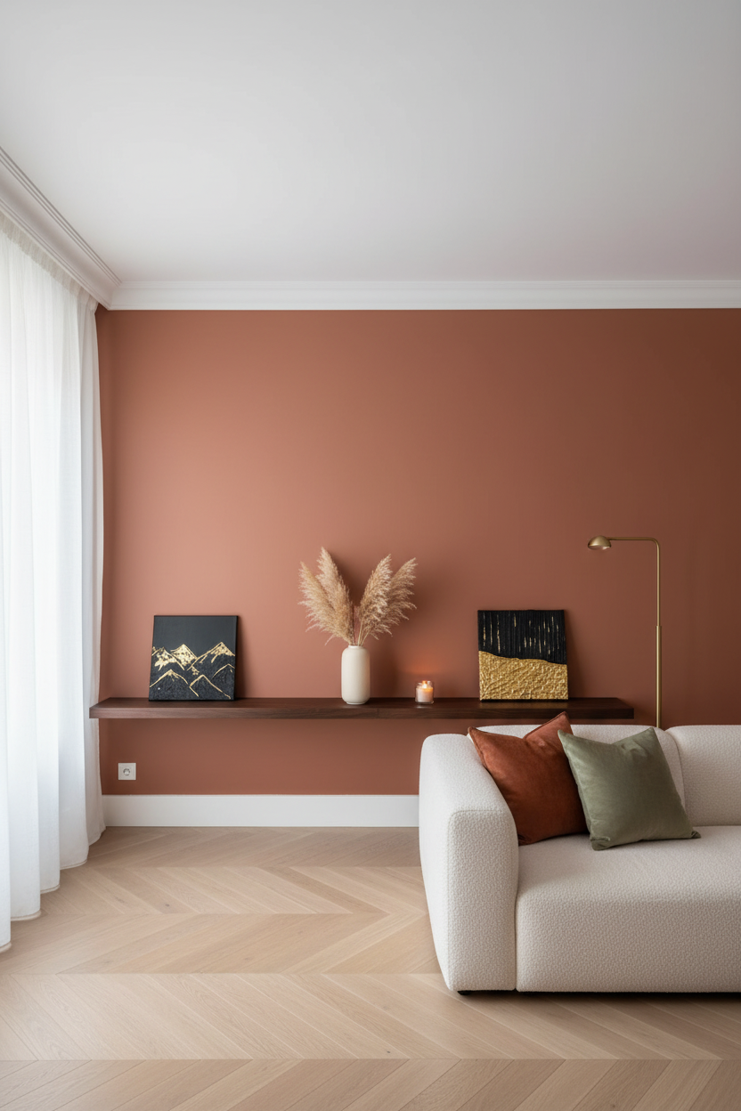 Mur accent coloré toiles en vedette