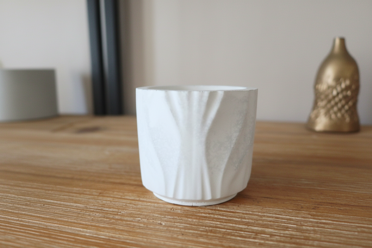 Pot céramique blanc pur lifestyle