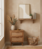 Tableau texturé arches beige blanc relief artisanal 24x30cm encadré fait main LOEV DECO
