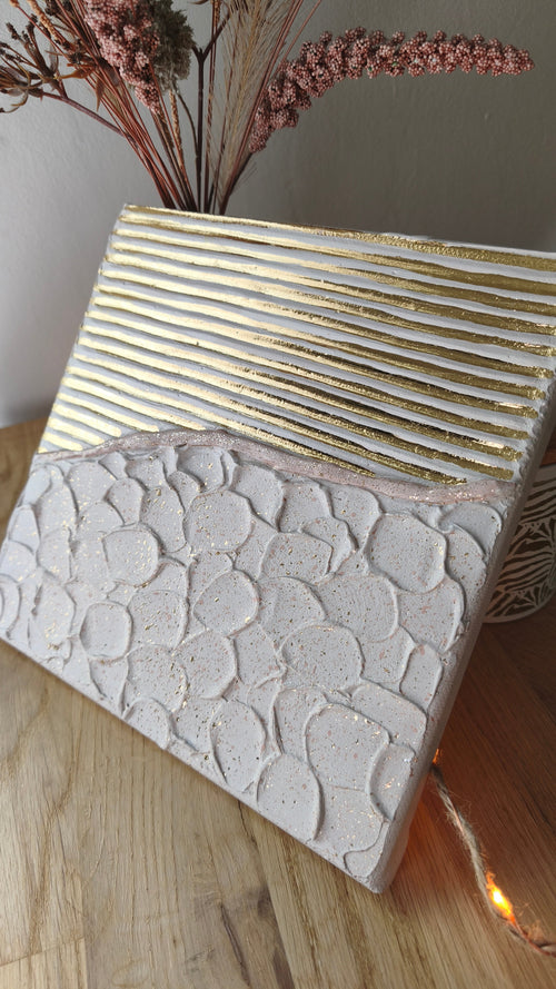Douceur — Toile Texturée Originale Faite Main 20x20 cm