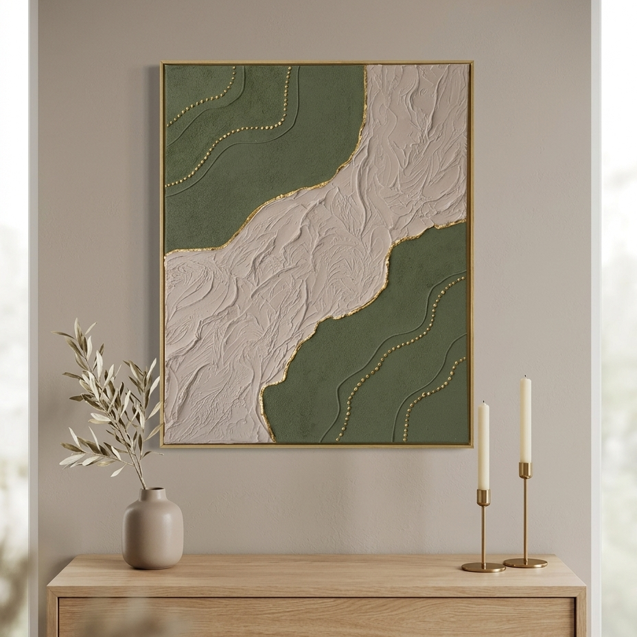 tableau fait main piece unique en matiere et relief loev deco

