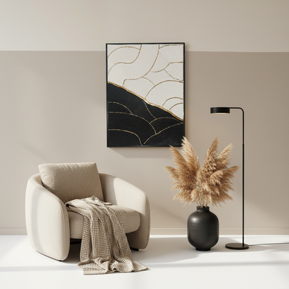 Artiste LOEV DECO création tableau texturé sur-mesure fait main France