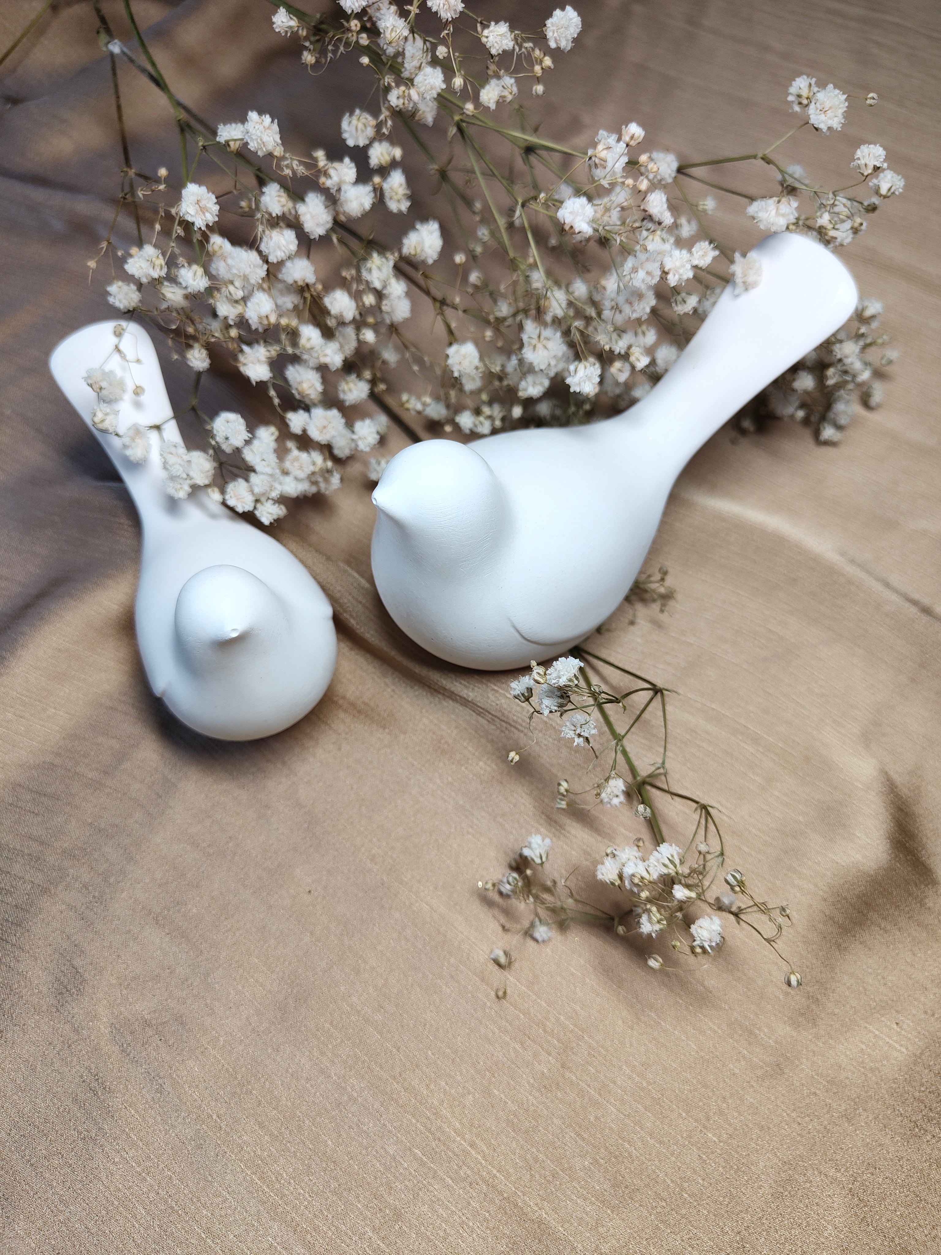Duo d'Oiseaux Décoratifs en Céramique LOEV