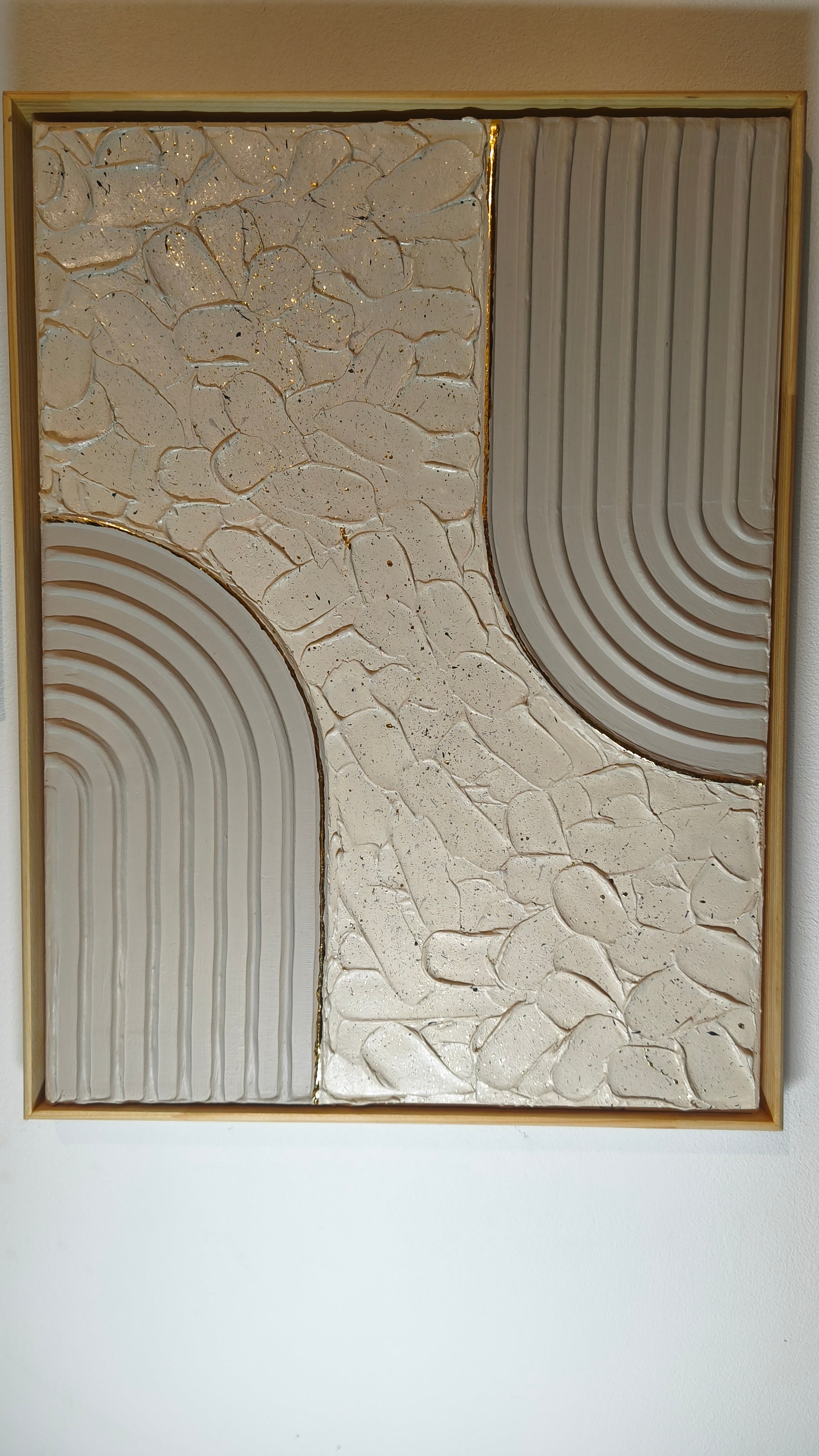Tableau en relief Texturé décoration murale fait main unique