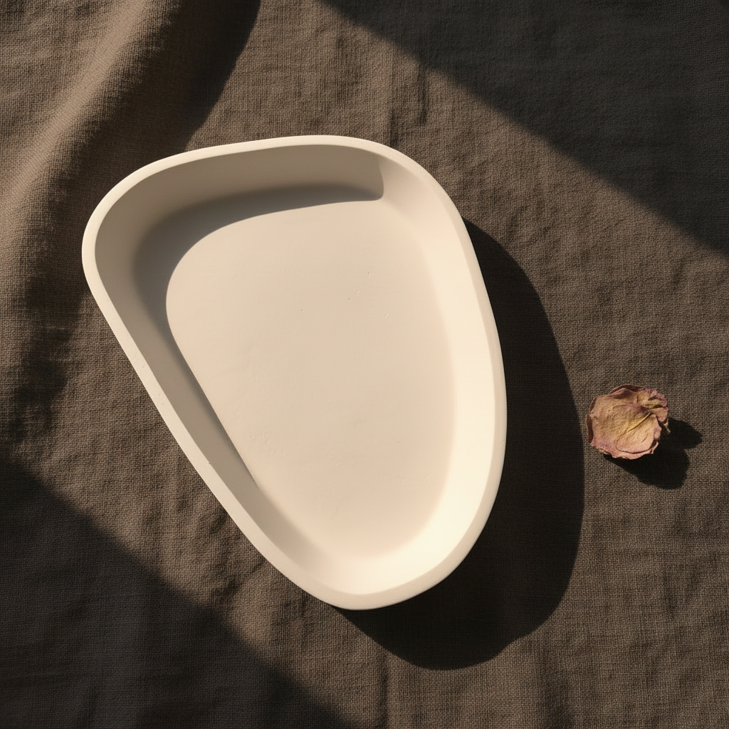 Coupelle Organique Effet Marbre - Vide-Poche Céramique Fait Main