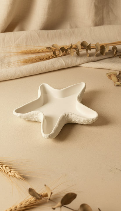 Vide Poche Forme Mer Blanc - Céramique Artisanale LOEV