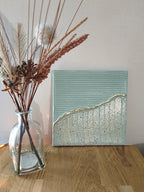 Toile texturée Rivage 20x20 cm photo produit fond blanc — LOEV DECO