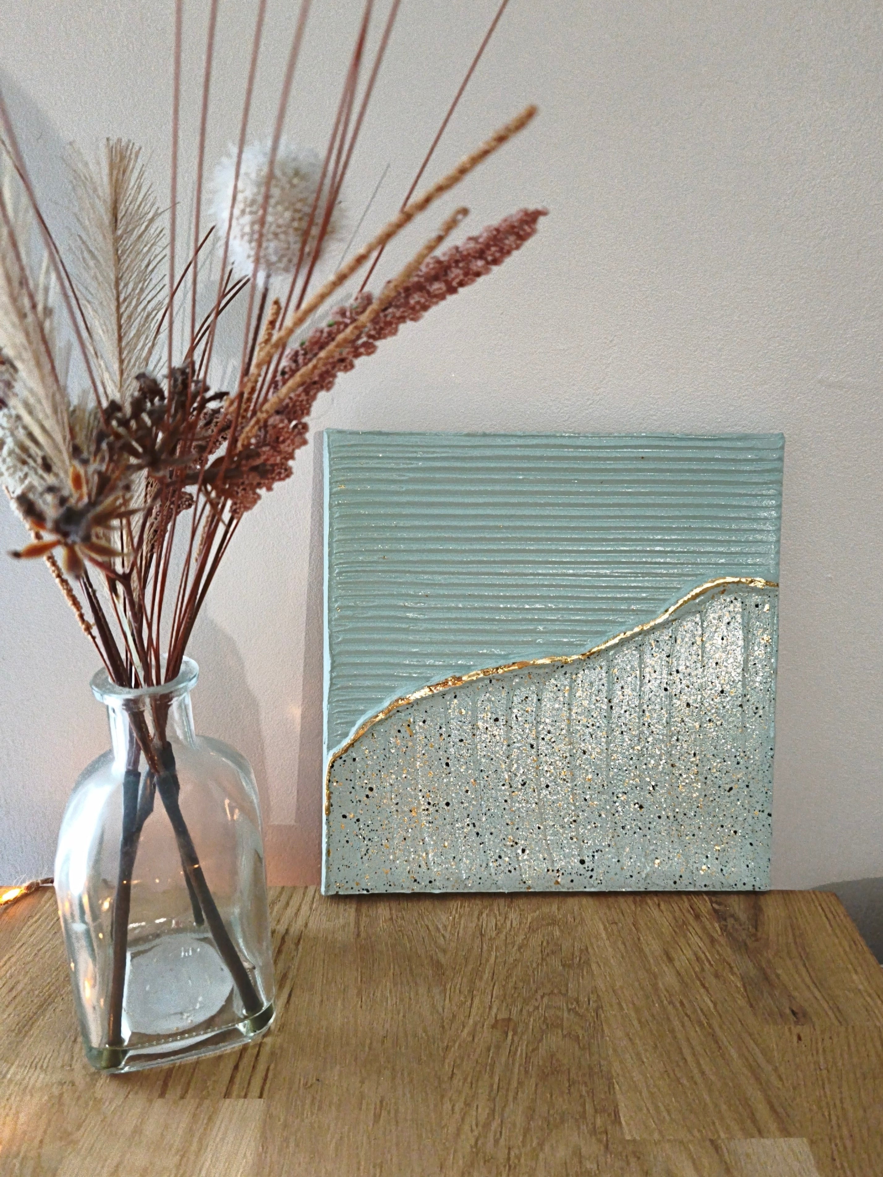 Toile texturée Rivage 20x20 cm photo produit fond blanc — LOEV DECO