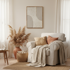 TablArt mural texturé beige doré relief minimaliste 30x40cm encadré Franceeau LOEV DECO ambiance douce