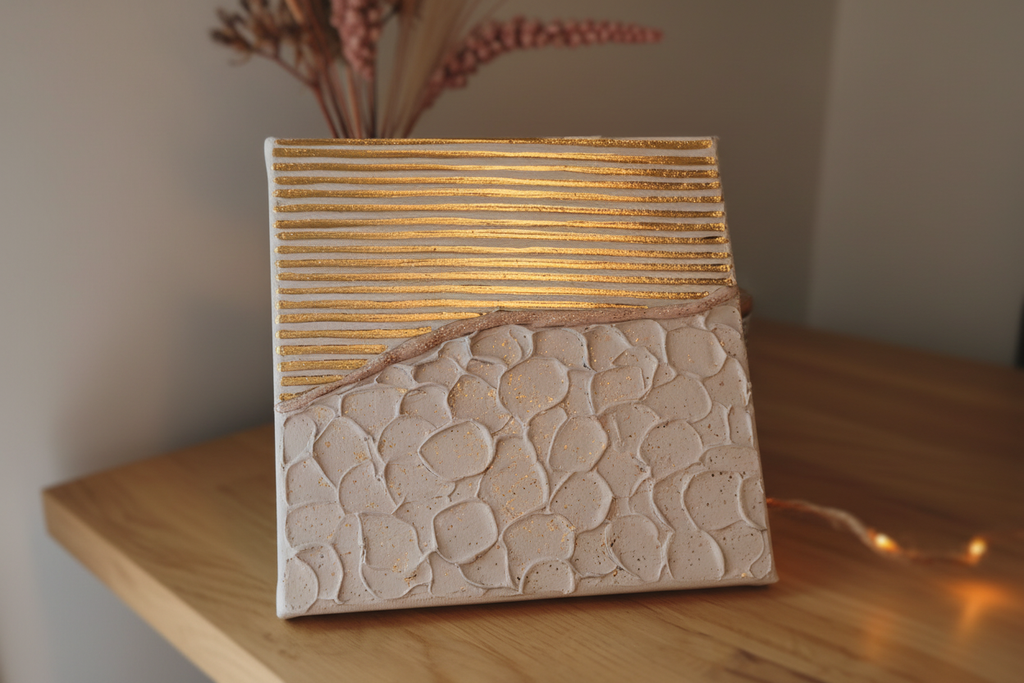 Douceur — Toile Texturée Originale Faite Main 20x20 cm