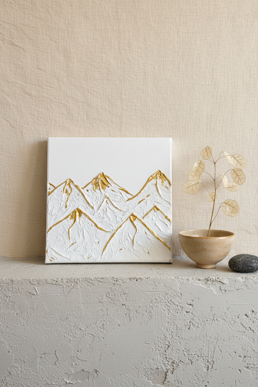 mini toile texture sur mesure montagne